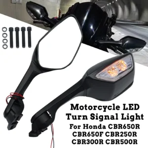 Motorcycle LED Turn Signal Light For Honda CBR650R CBR650F CBR250R CBR300R CBR500R Motorcycles Rear Mirrors CBR650R Side Mirrors – 201355758