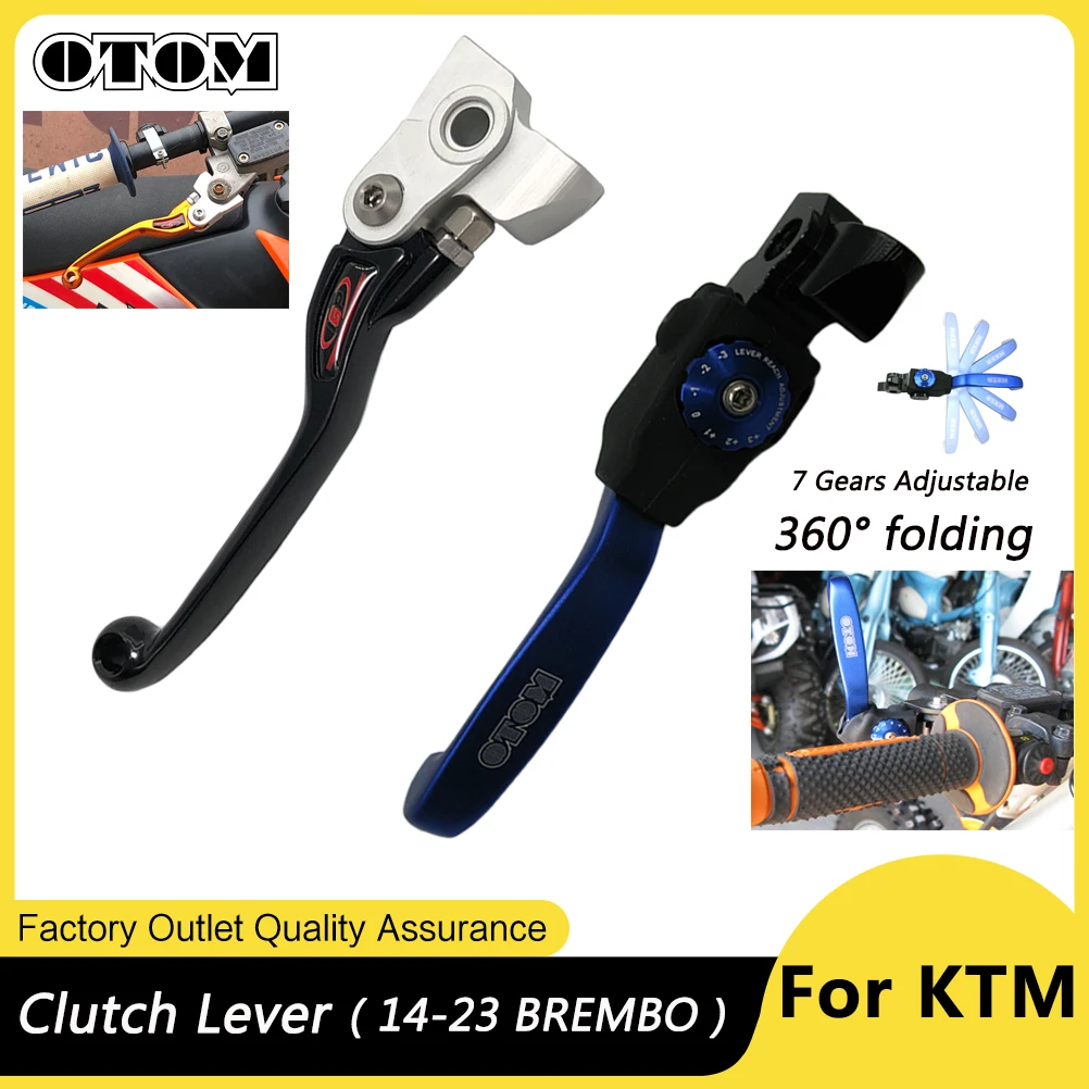 OTOM Motorcycle Clutch Lever For KTM SXF XC HUSQVARNA GASGAS Anti-fall Folding 7 Gears Adjustable 360° Handle With Brembo Clutch - 201355758 1