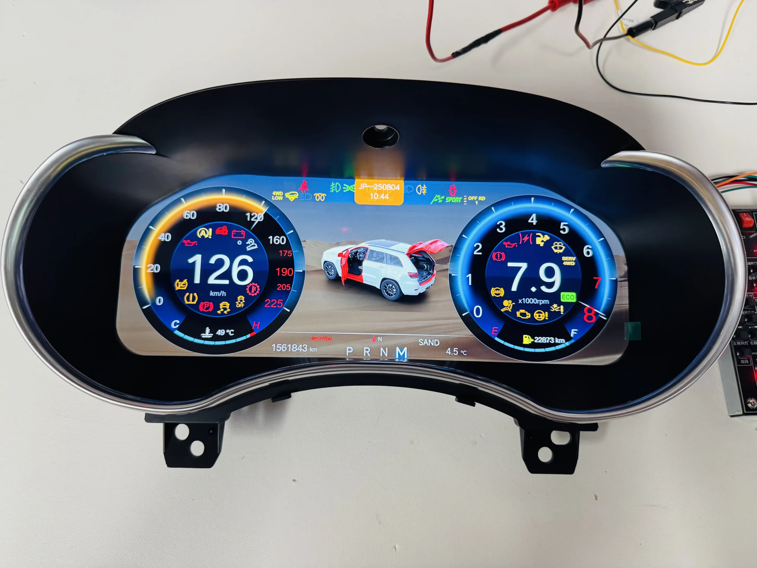 12.3" Digital Instrument Cluster For Jeep Grand Cherokee 2013-2018 LCD Panel Virtual Gauge Speed Meter Screen With Carplay - 34 1