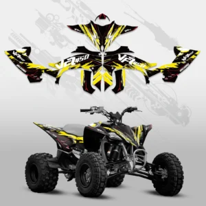 עבור Yamaha YFZ450R YFZ 450R 2014-2022 ATV פארינג רקע גרפי מדבקת קיט התאמה אישית 2021 2020 2019 2018 2017 2016