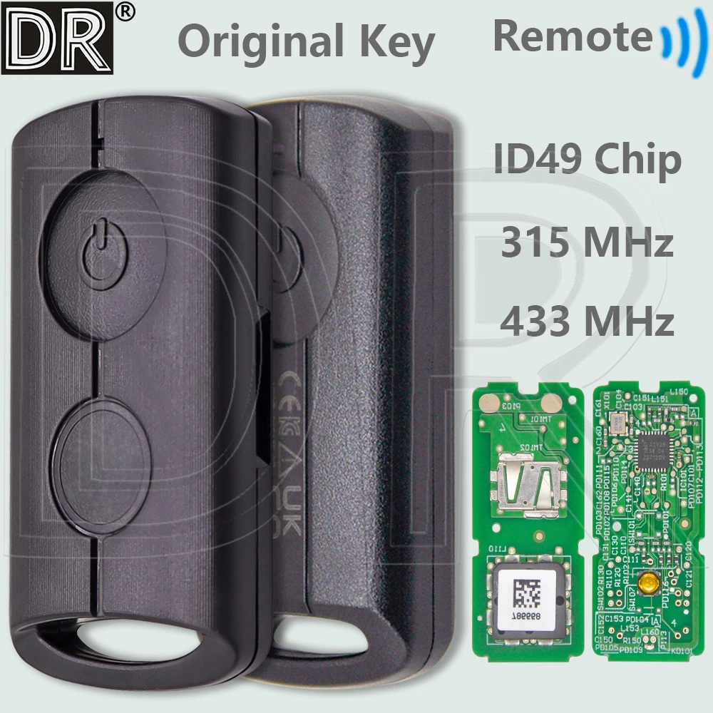 DR Origianl ID49 Chip 315/433MHz Motorcycle Scooter Remote Key For Yamaha NVX NVX155 XMAX XMAX300 QBIX AEROX JAUNS - 34 1
