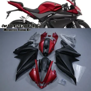 Fit for Yamaha Yzf R125 2014-2018 Motorcycle Plastics Fairing Kit Injection Mold Bodywork Panel Kit for Yzf-R125 2008-2013 Black