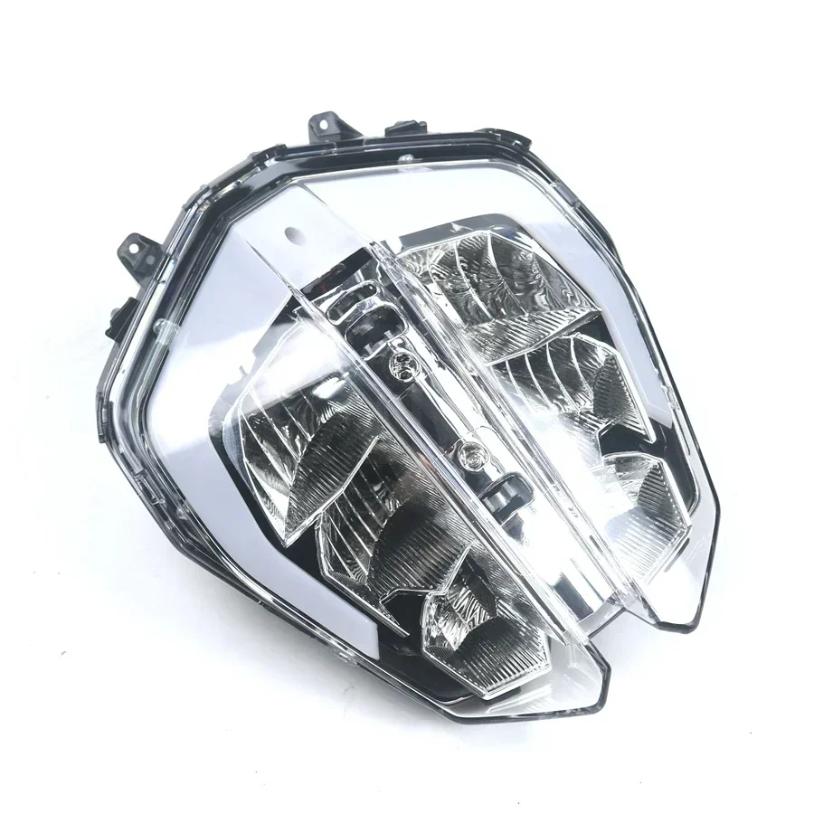 Motorcycle with headlight installed