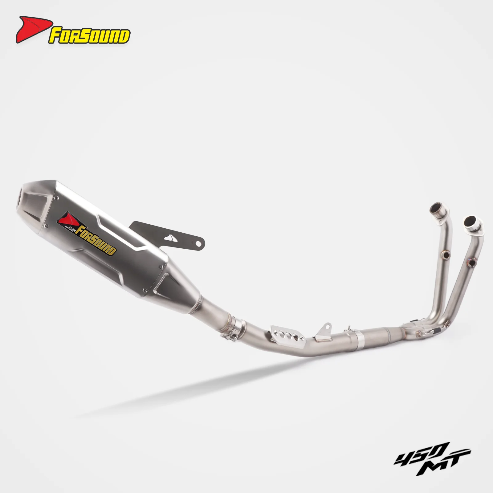 Forsound Factory Wholesale Price CFMOTO 450MT Titanium Exhaust Valved Muffler with Mid Pipe Resonator - 201355758 1