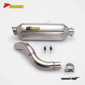 Forsound Factory Wholesale Price CFMOTO 700mt Titanium Exhaust Valved Muffler with Mid Pipe Resonator – 201355758