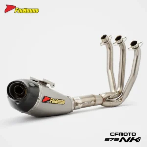 Forsound Factory Wholesale Price CFMOTO 675NK Titanium Exhaust Valved Muffler with Mid Pipe Resonator – 201355758