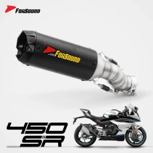 Forsound Factory Wholesale Price CFMOTO 450SR Titanium Exhaust Valved Muffler with Mid Pipe Resonator – 201355758