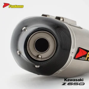 Forsound Factory Wholesale Price Kawasaki Z650 Motorcycle Exhaust System IntactGP Style Mesh Grill Track Racing Muffle Titanium