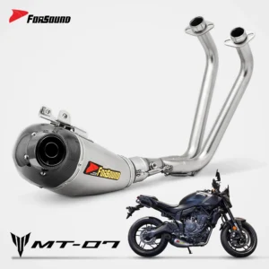 Forsound Motorcycle Full Exhaust System Yamaha MT07 FZ07 Stainless Steel Arrows Shorty Muffler Escape Moto – 201355758
