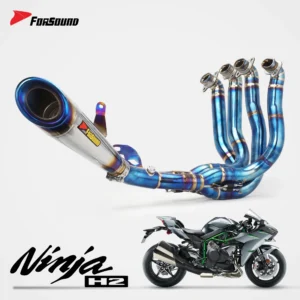 Forsound Factory Wholesale Price Kawasaki Ninja H2 H2R Motorcycle Exhaust front and mid section Racing Muffle Tit – 201355758