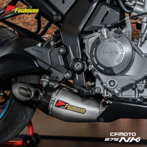Forsound Factory Wholesale Price CFMOTO 675NK Titanium Exhaust Valved Muffler with Mid Pipe Resonator – 201355758