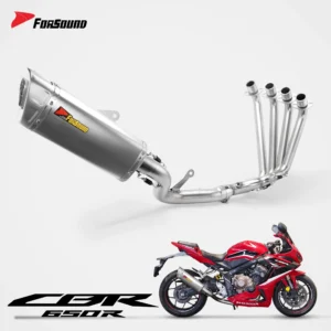Forsound Stainless Steel Exhaust System Arrows Short Muffler Racing Full Pipe Motorcycle Modification Honda CBR650R – 201355758