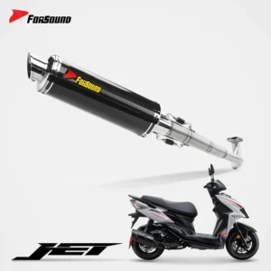 Forsound Factory Wholesale Price SYM JET 150 Titanium Exhaust Valved Muffler with Mid Pipe Resonator – 201355758