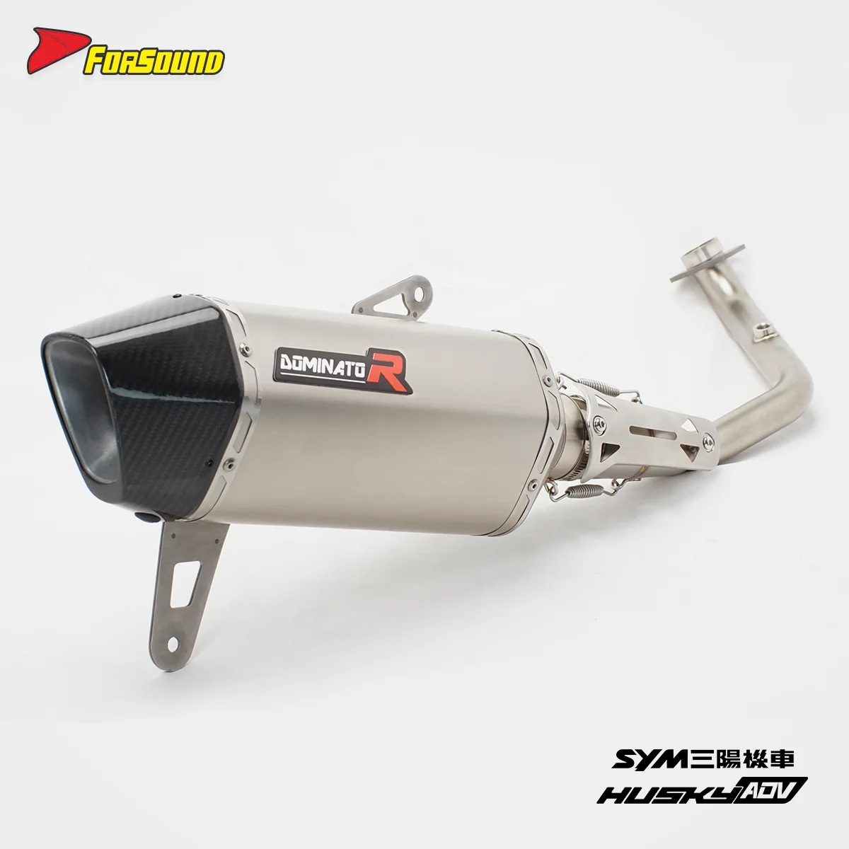 Forsound Factory Wholesale Price SYM Husky ADV 300 Titanium Exhaust Valved Muffler with Mid Pipe Resonator - 201355758 1