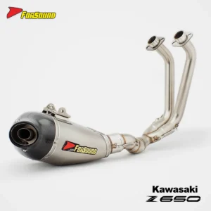 Forsound Factory Wholesale Price Kawasaki Z650 Motorcycle Exhaust System IntactGP Style Mesh Grill Track Racing Muffle Titanium