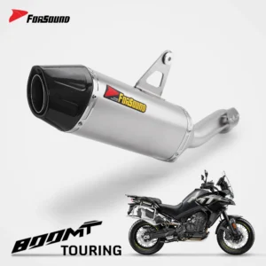 Forsound Factory Wholesale Price CFMOTO 800mt Titanium Exhaust Valved Muffler with Mid Pipe Resonator – 201355758