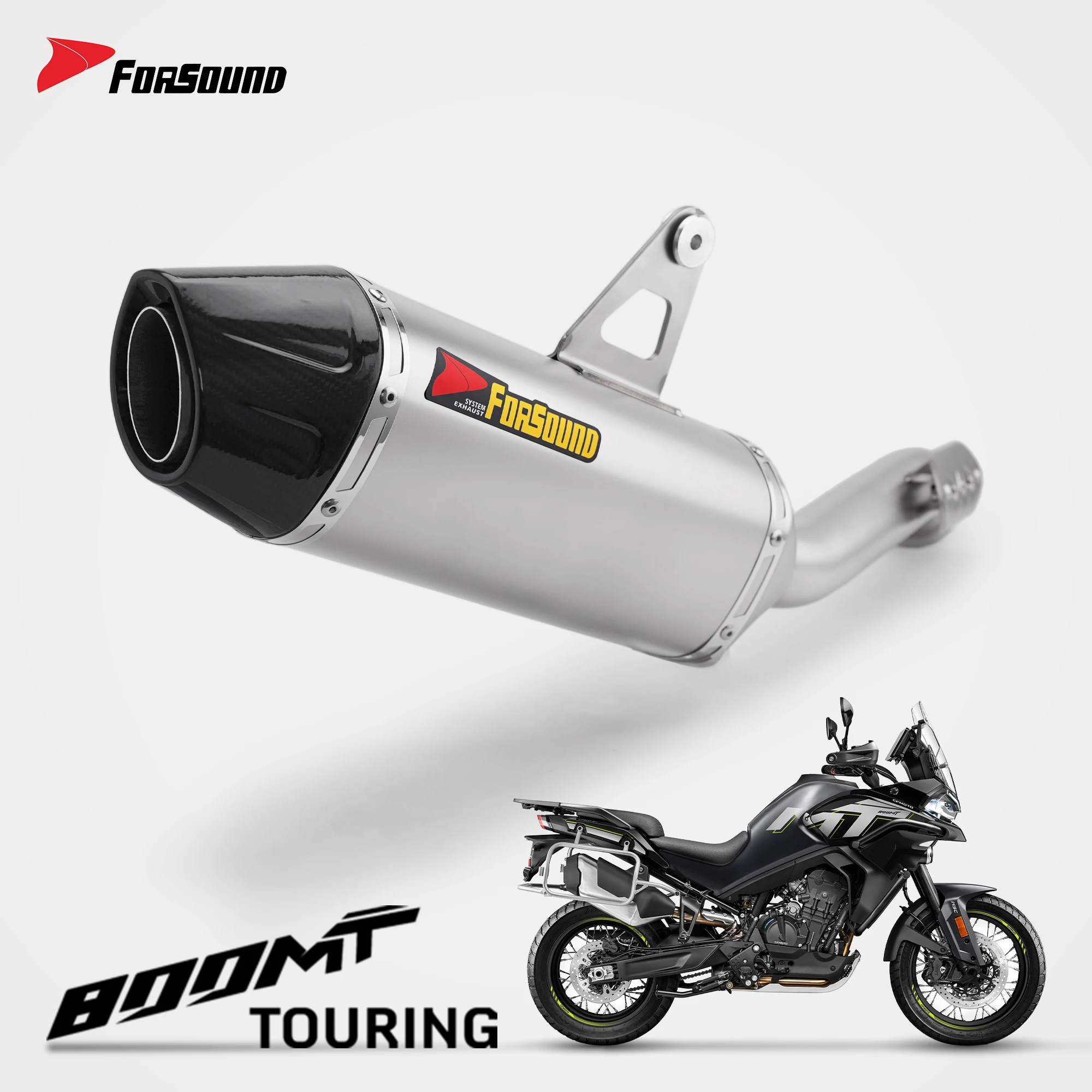 Forsound Factory Wholesale Price CFMOTO 800mt Titanium Exhaust Valved Muffler with Mid Pipe Resonator - 201355758 1